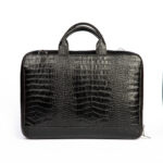 کیف اداری چرم طبیعی  (طرح کروکو - رنگ مشکی) - تصویر 3