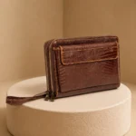 کیف دستی چرم طبیعی مدل (قهوه ای - لیزارد )