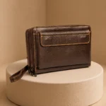 کیف دستی چرم طبیعی مدل (قهوه ای - فلوتر )